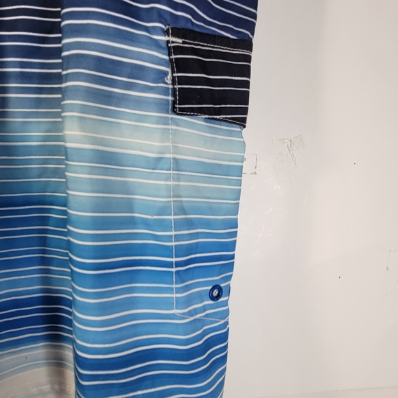 Mens Hang Ten Swim Trunks/Board Shorts Blue Ombre Tie Waist Size XL - Picture 5 of 9